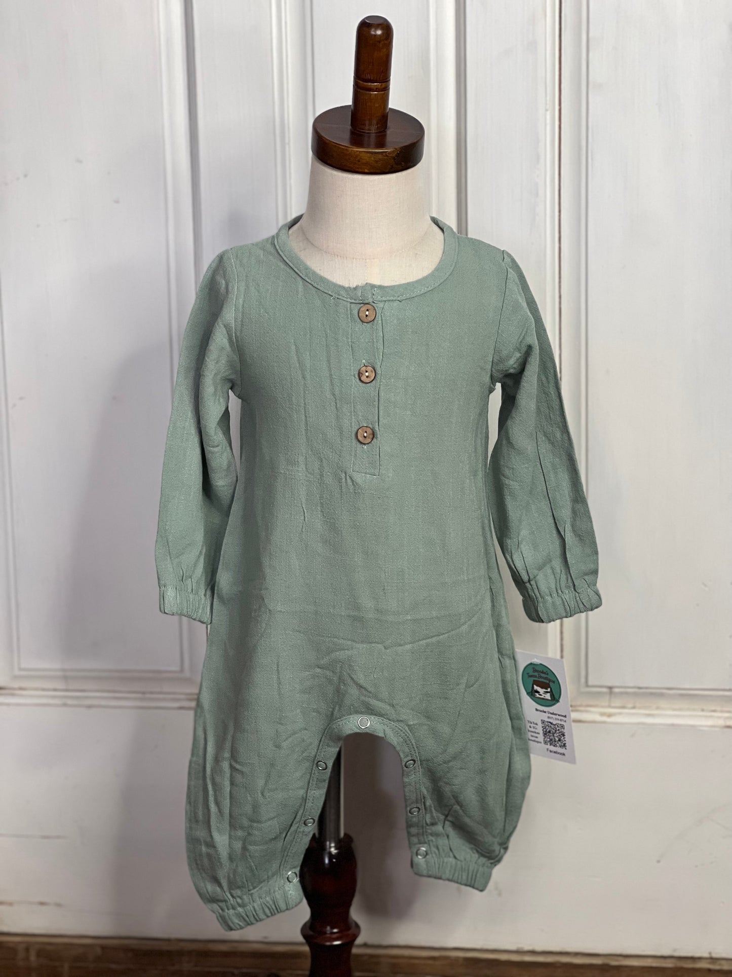 Sage Linen Romper
