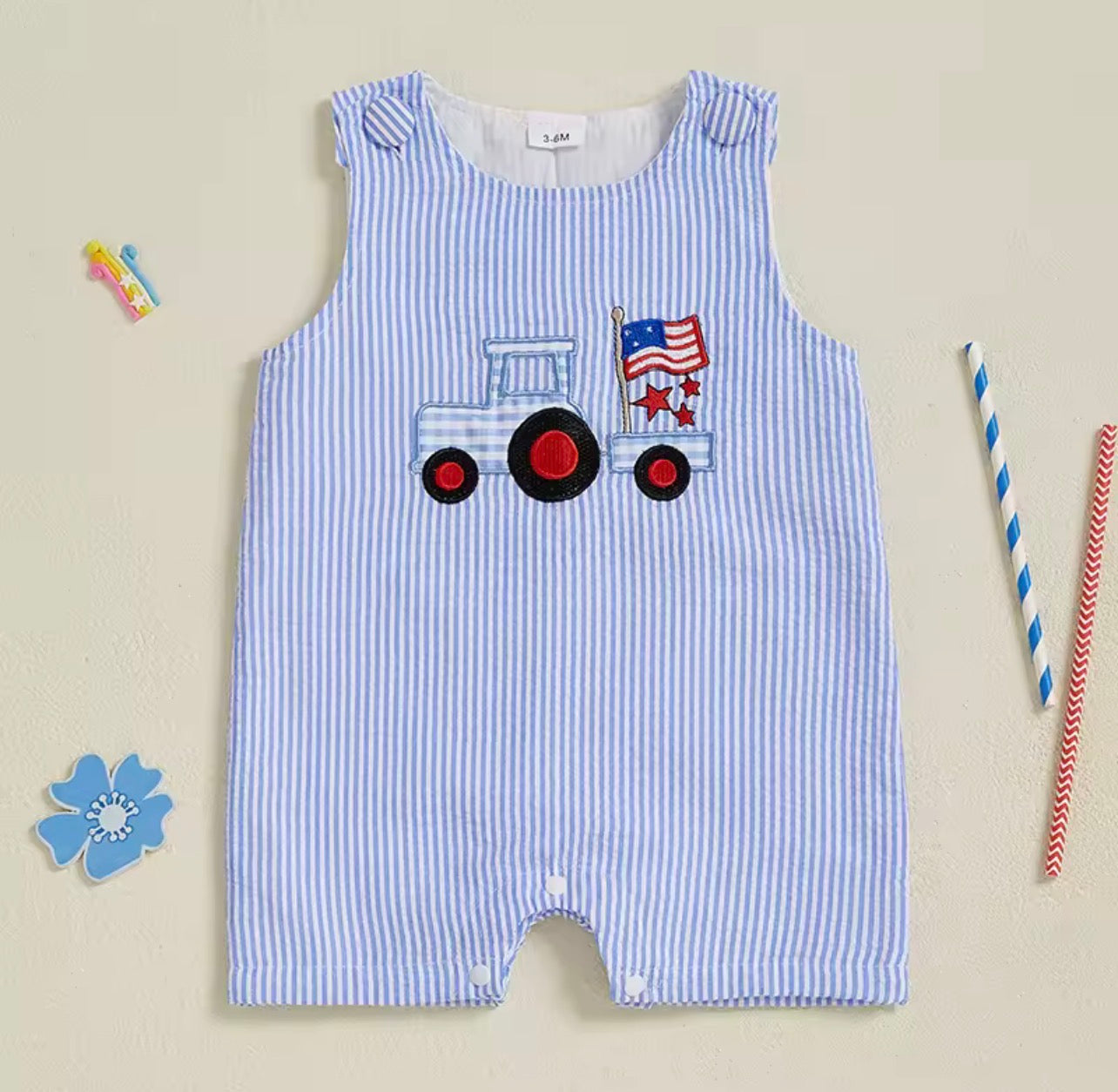 American Tractor Romper