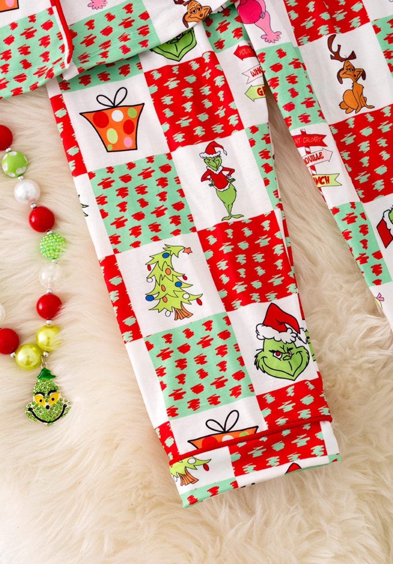 Green Guy Block PJ Set