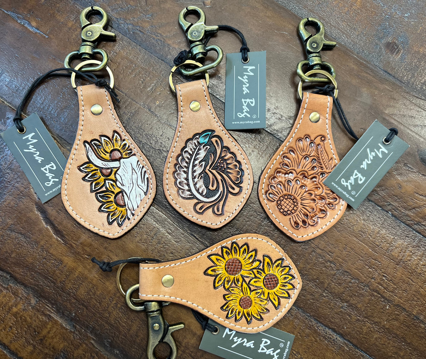 Leather Tear Drop Key Chains