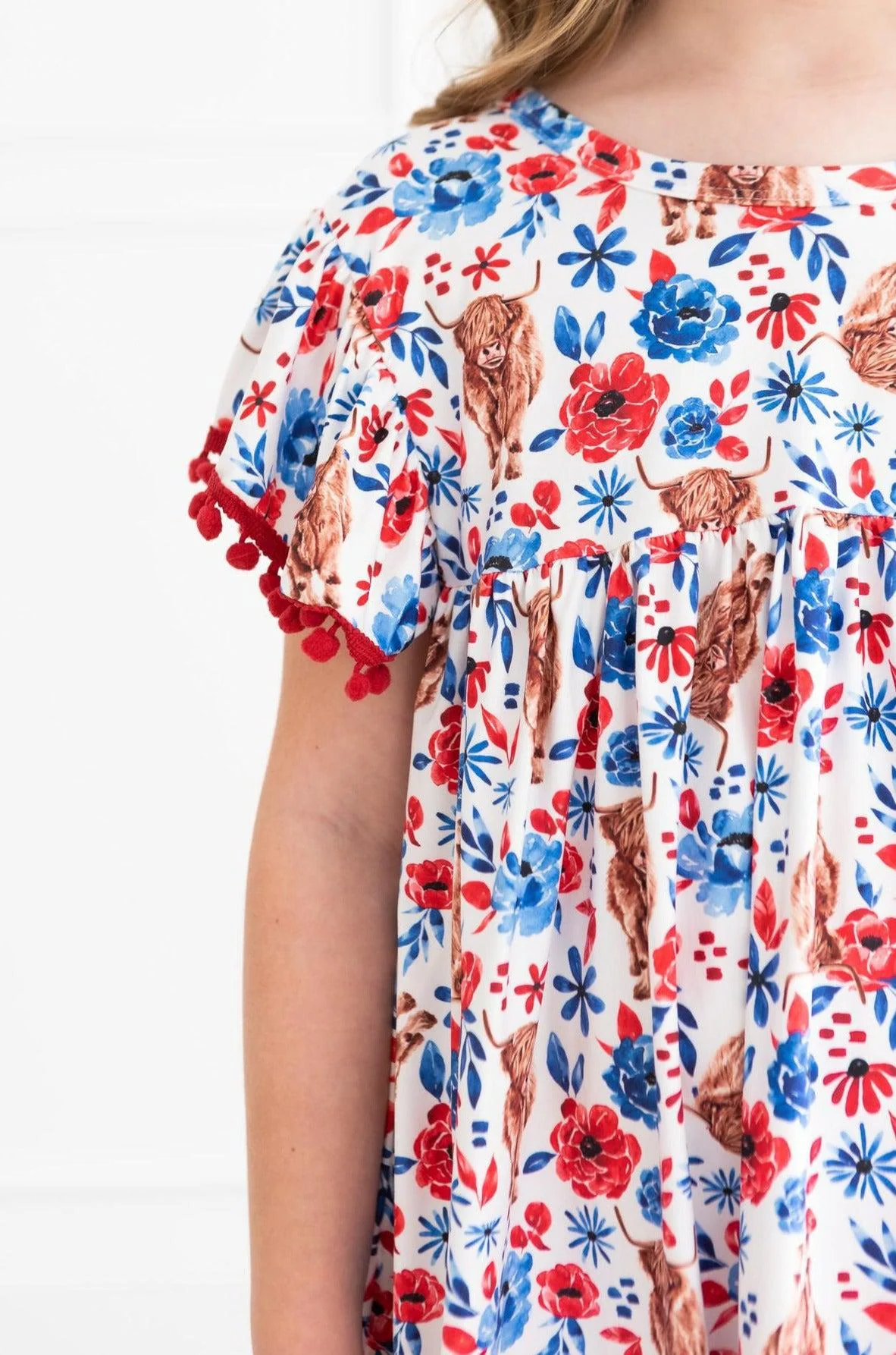 Highland Cow Pom Pom Dress