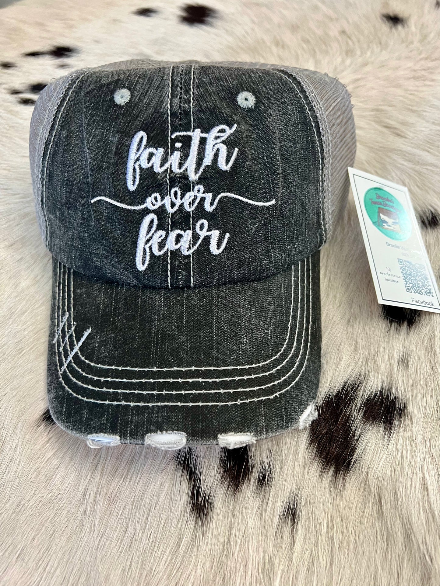 Embroidered Distressed Hats