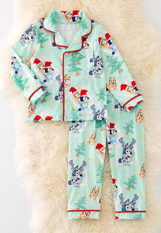 Green Bluey PJ Set