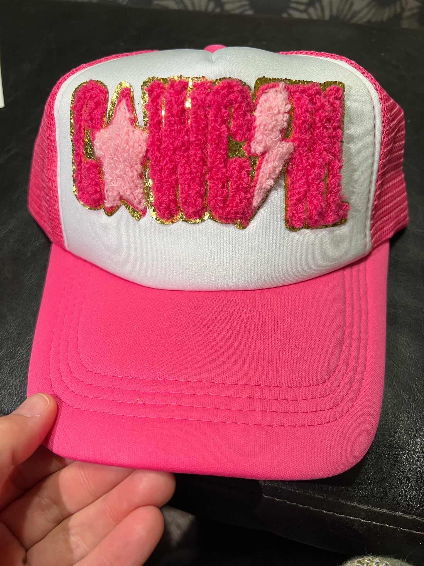 Chenille Cowgirl Trucker Hat