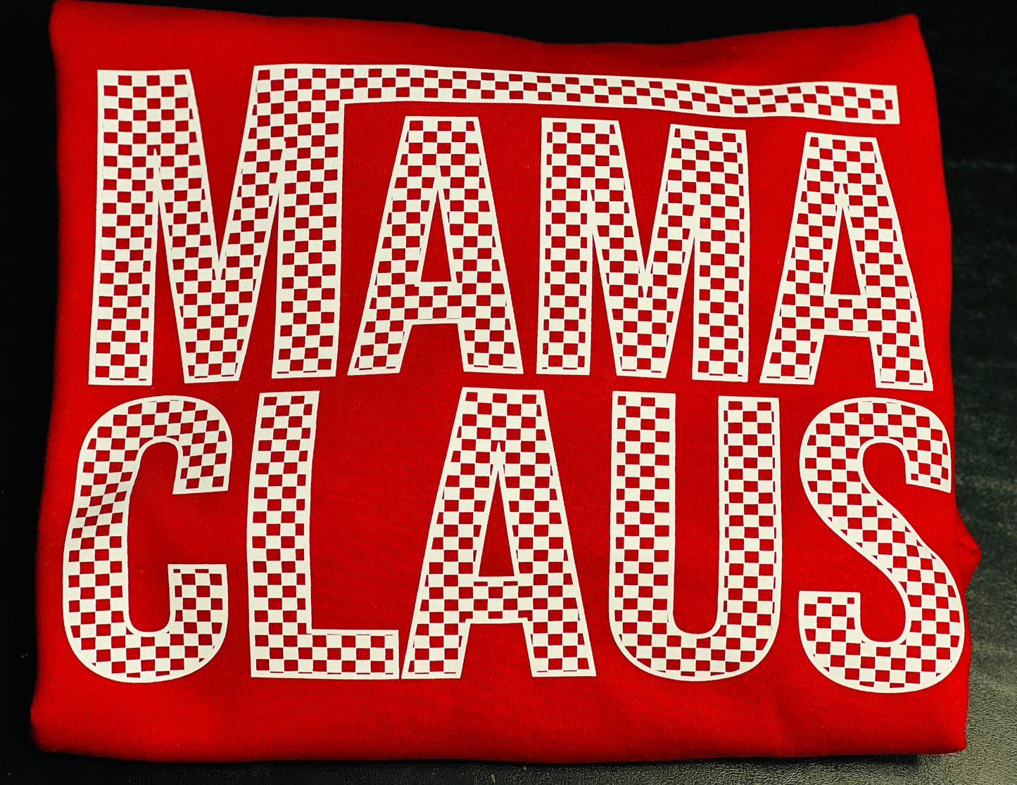 Checkered MAMA CLAUS Crewneck