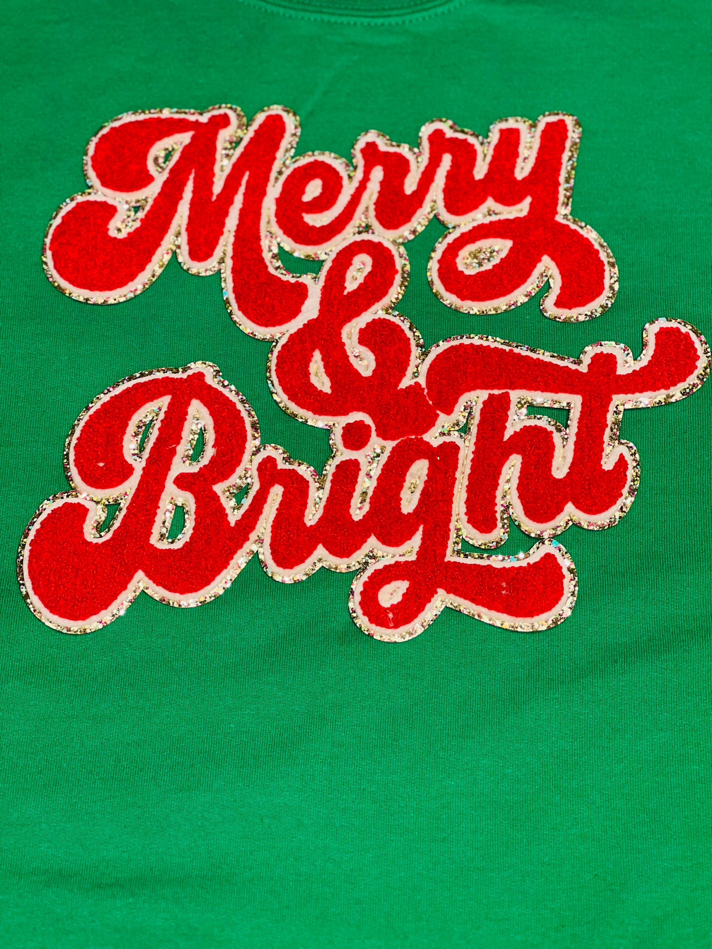 Merry & Bright Green Crewneck