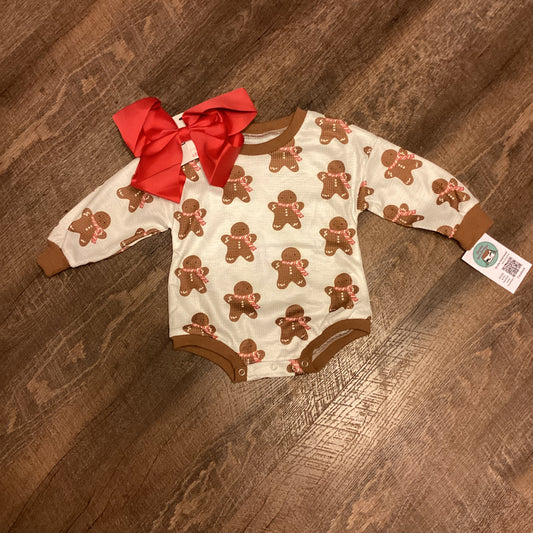Gingerbread Bubble Romper