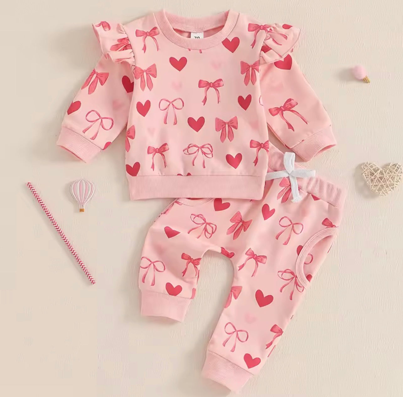 Hearts & Bows Pant Set