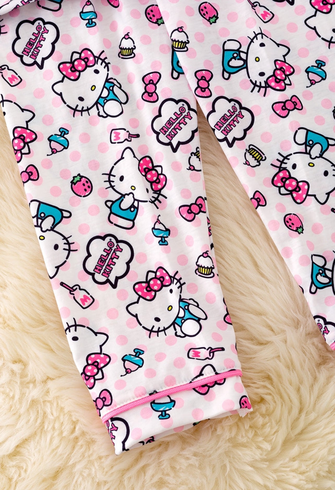 Kitty Polka Dot PJ Set