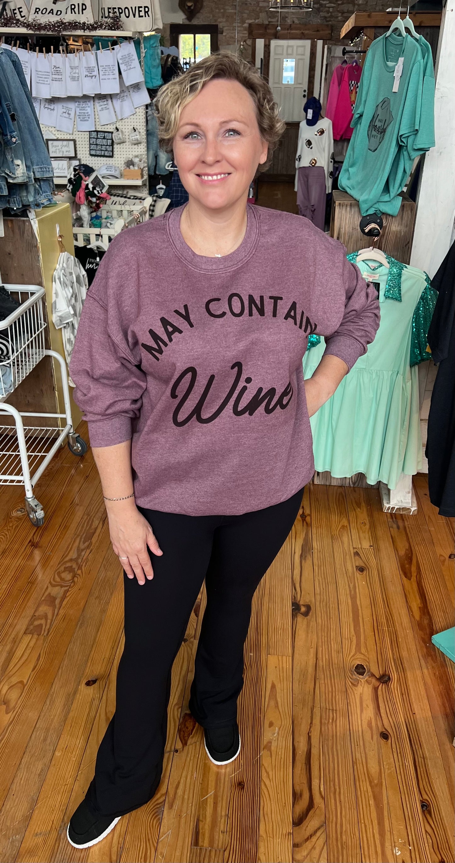 May Contain Wine Crewneck