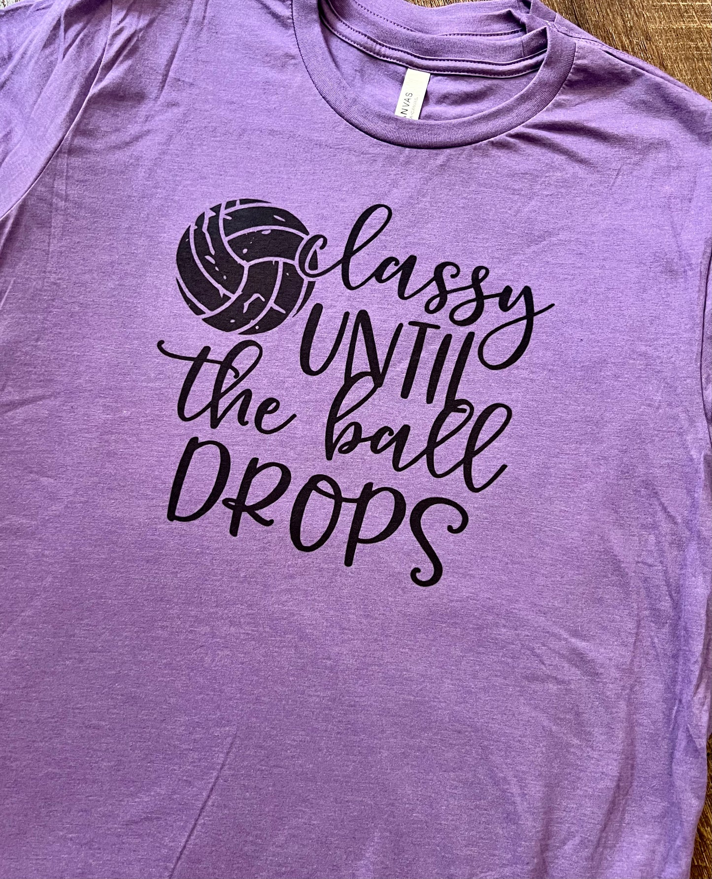 Classy Until the Ball Drops Purple Tee