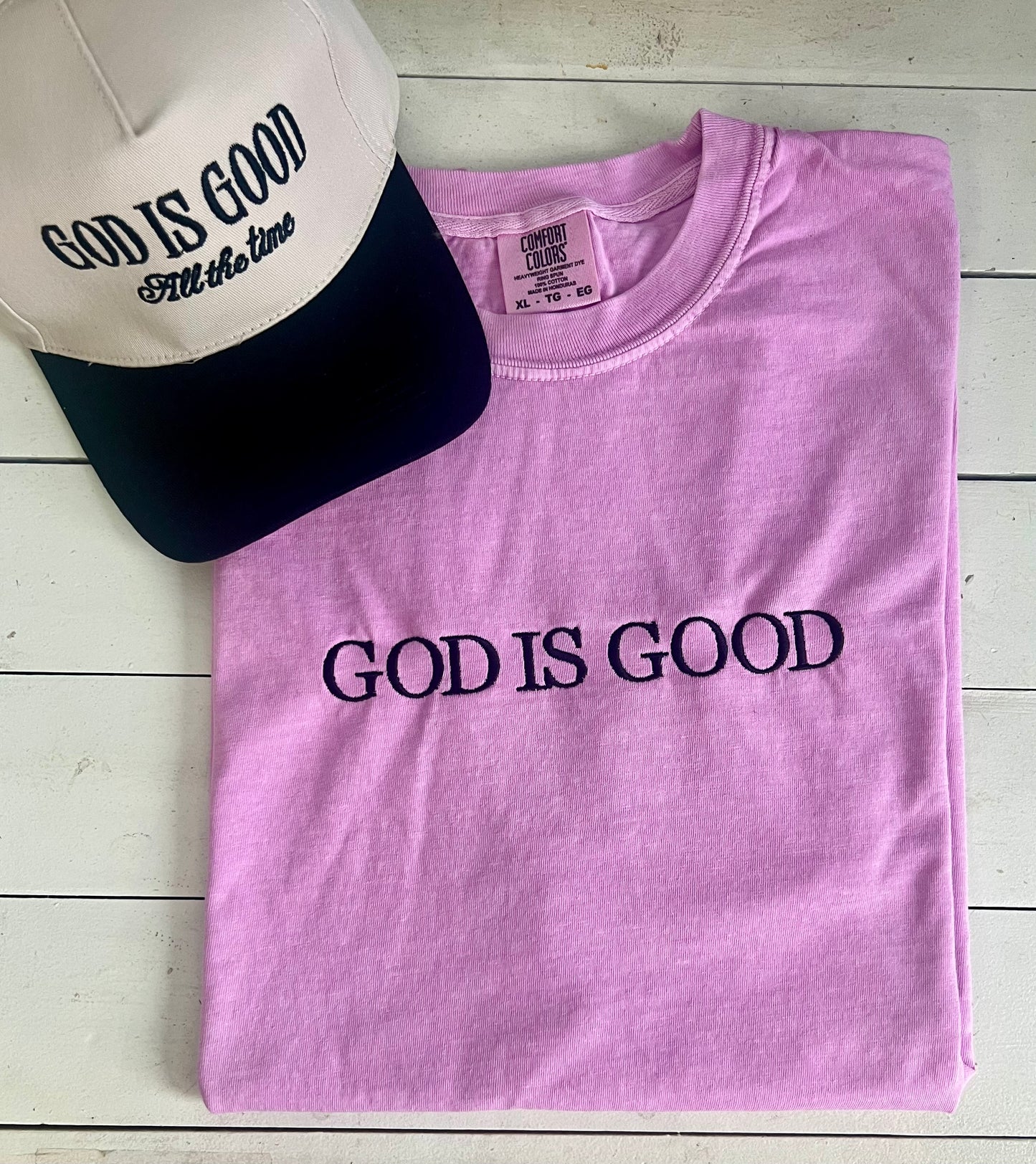 God Is Good Embroidered Tee