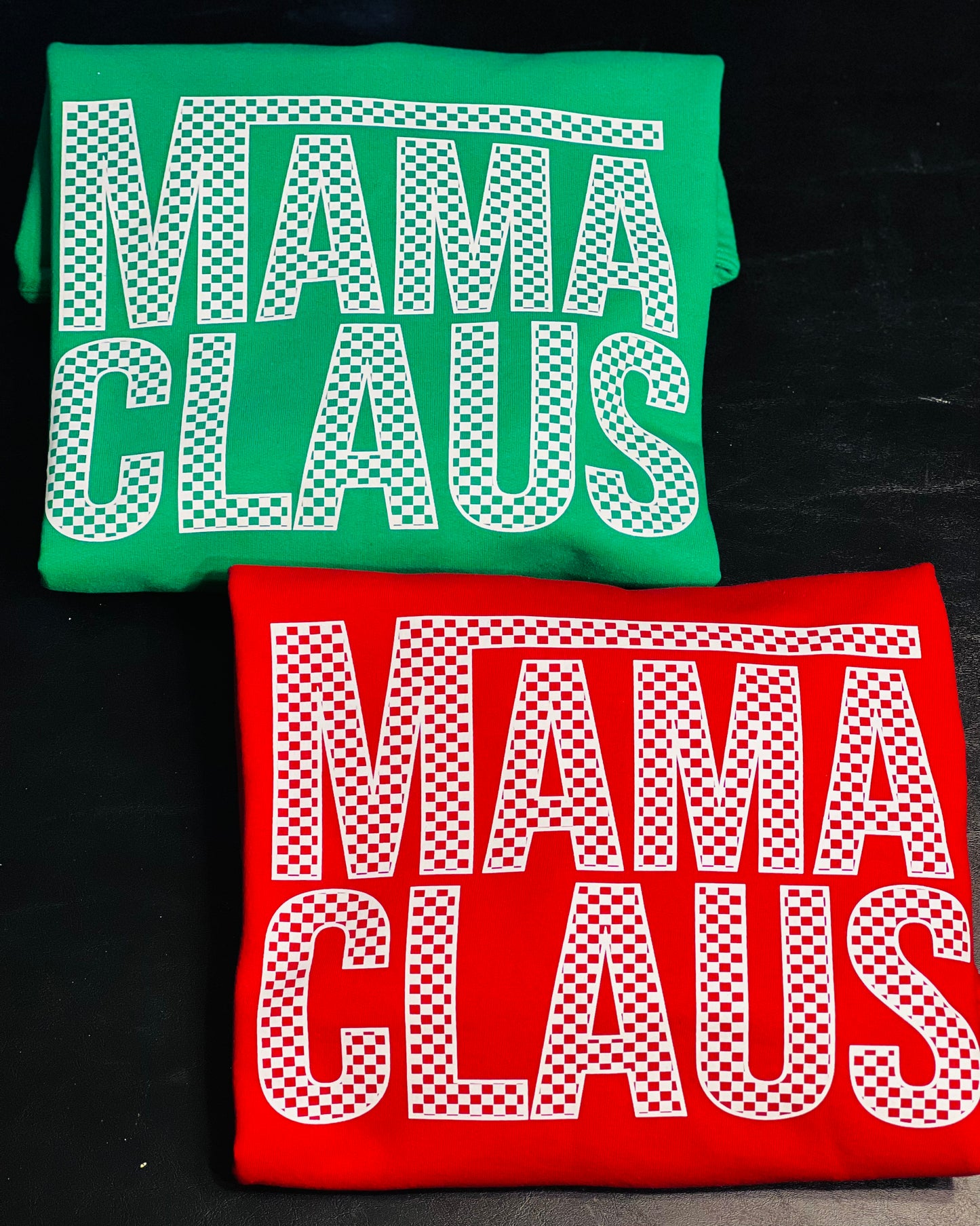 Checkered MAMA CLAUS Crewneck