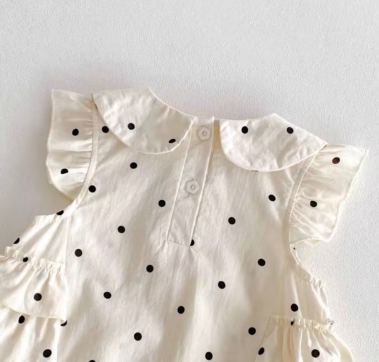 Black and White Dotted Bubble Onesie