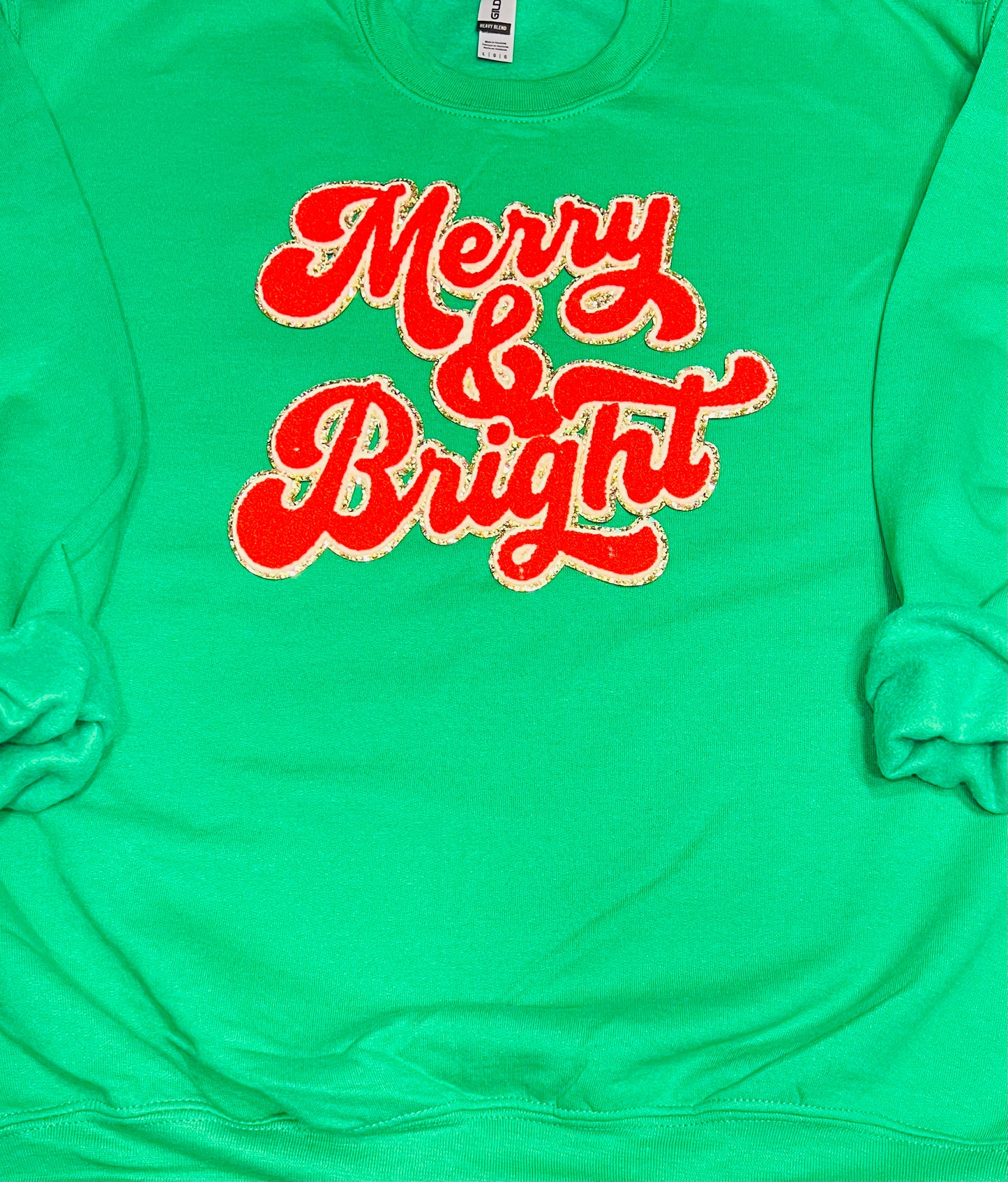 Merry & Bright Green Crewneck