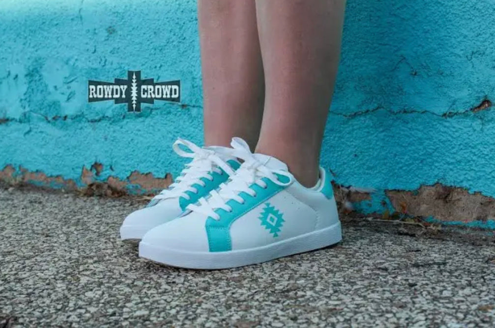 Turquoise Aztec Sneakers