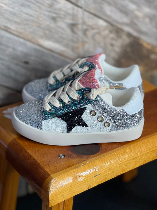 White Sequin Toddler/Girls Shoes