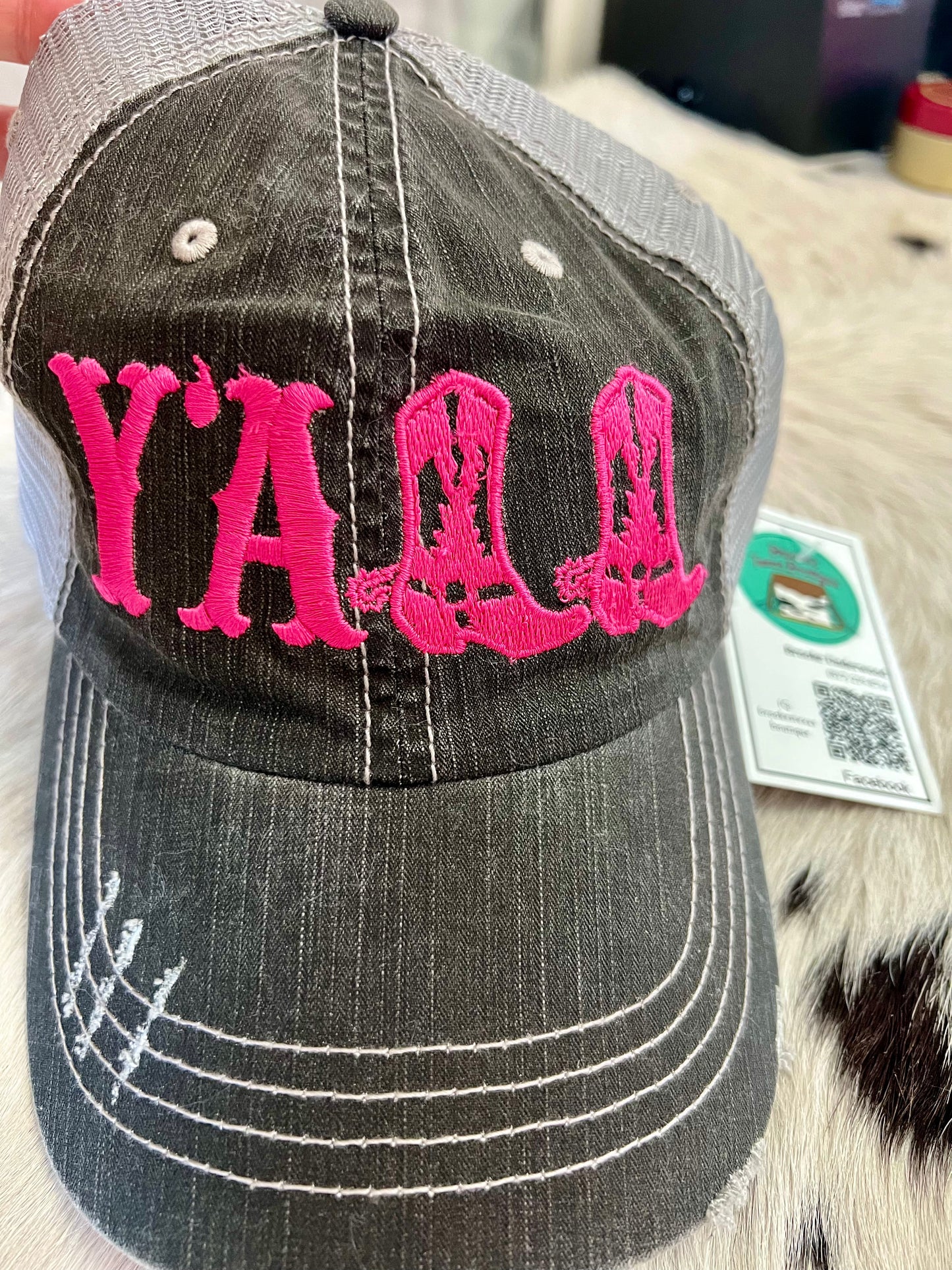 Embroidered Distressed Hats