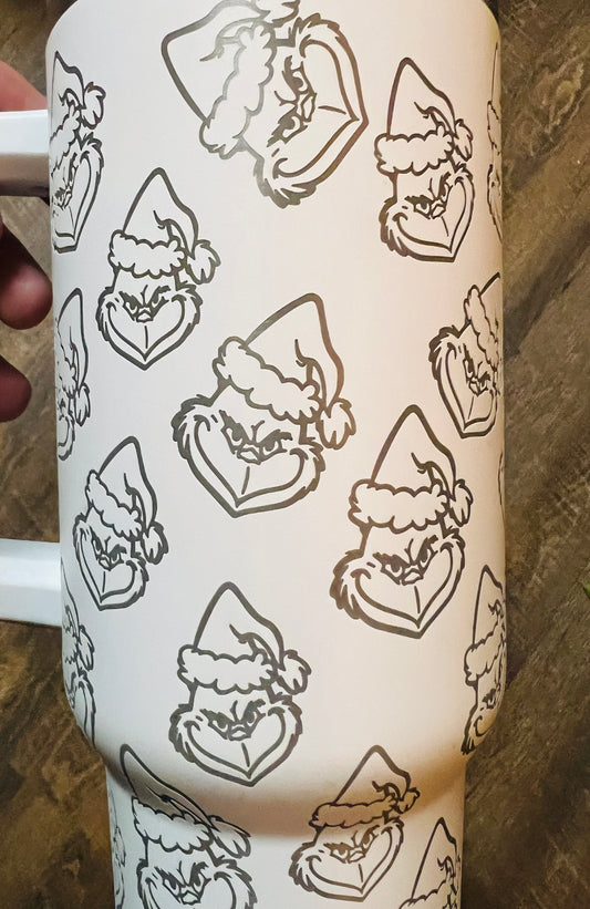 The Mean One Etched 40 oz Cup w/ Straw