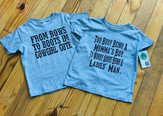 Bows to Boots Girl Tee