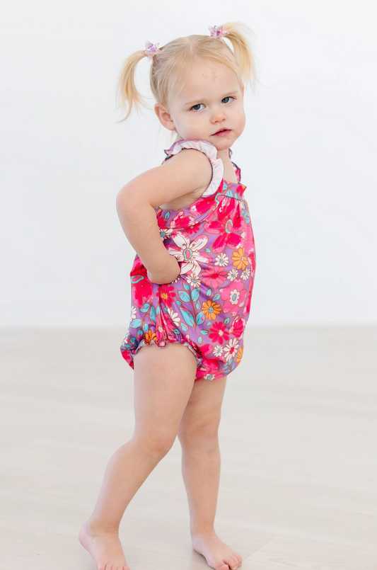 Hawiian Floral Ruffle Romper