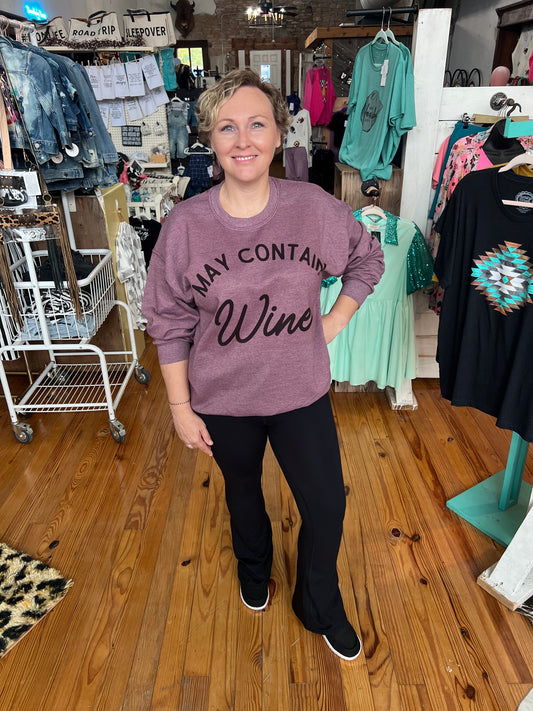 May Contain Wine Crewneck