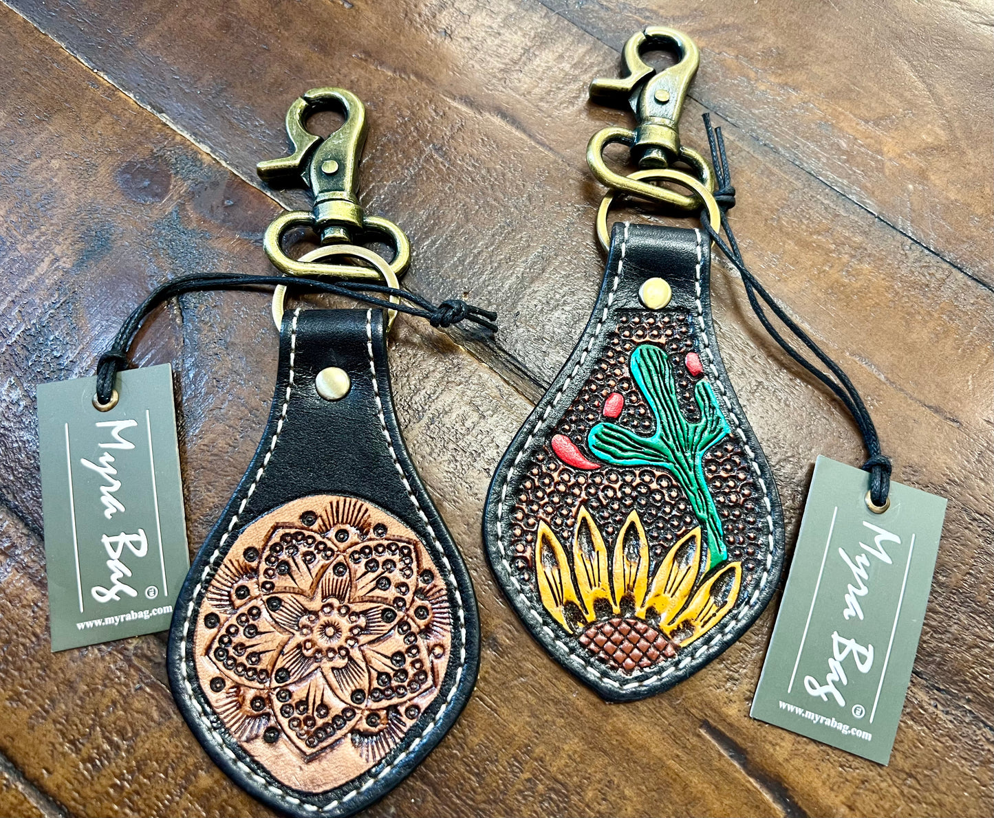 Leather Tear Drop Key Chains