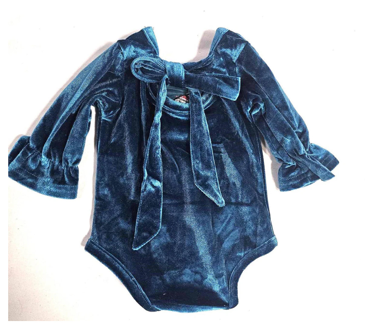 Embroidered Cool Santa Velvet Onesie