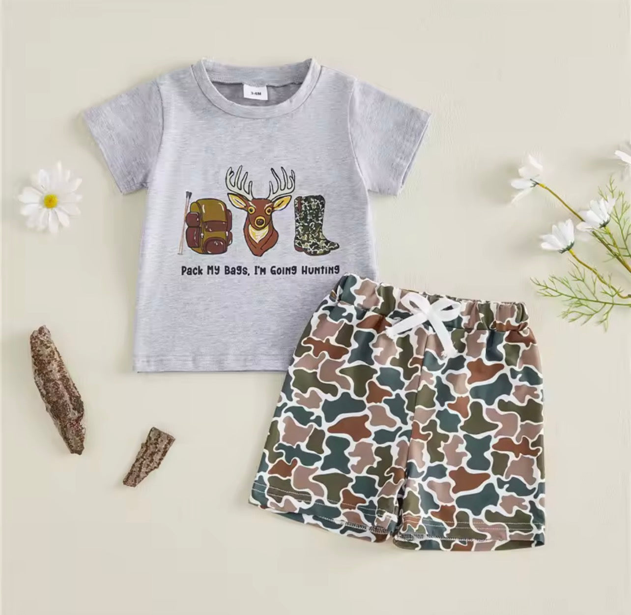 Buck Camo Short Set