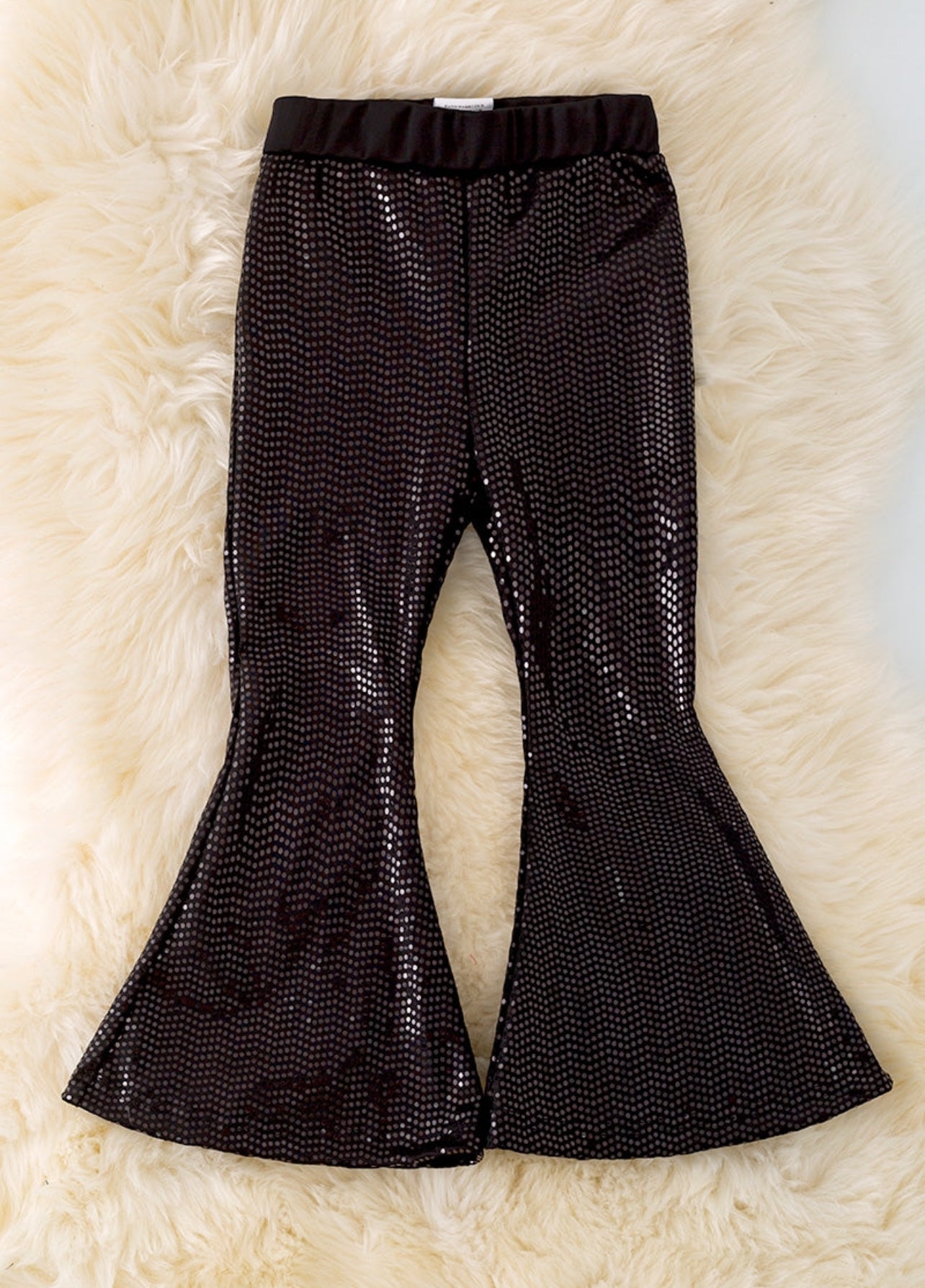 Black Shimmery Bell Pants