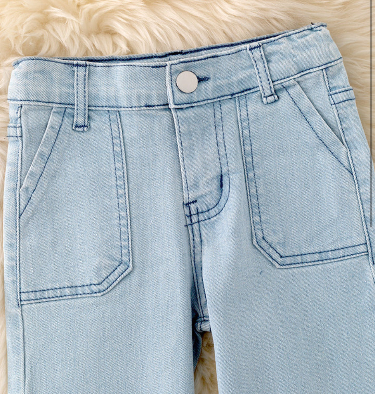 Straight Leg Adjustable Waist Jeans