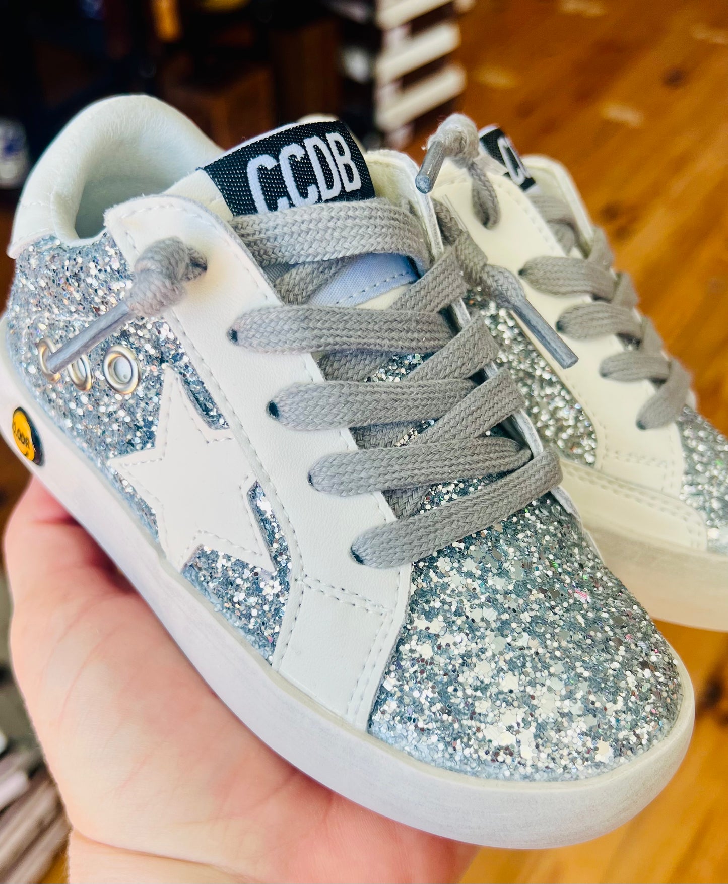 Silver Sequin Toddler/Girls Shoes