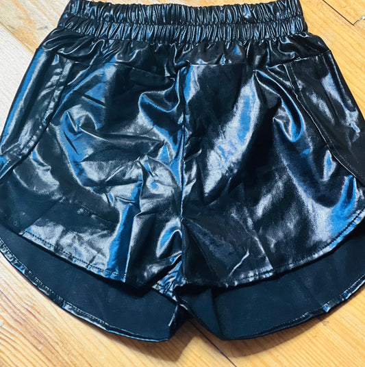 Girls metallic shorts