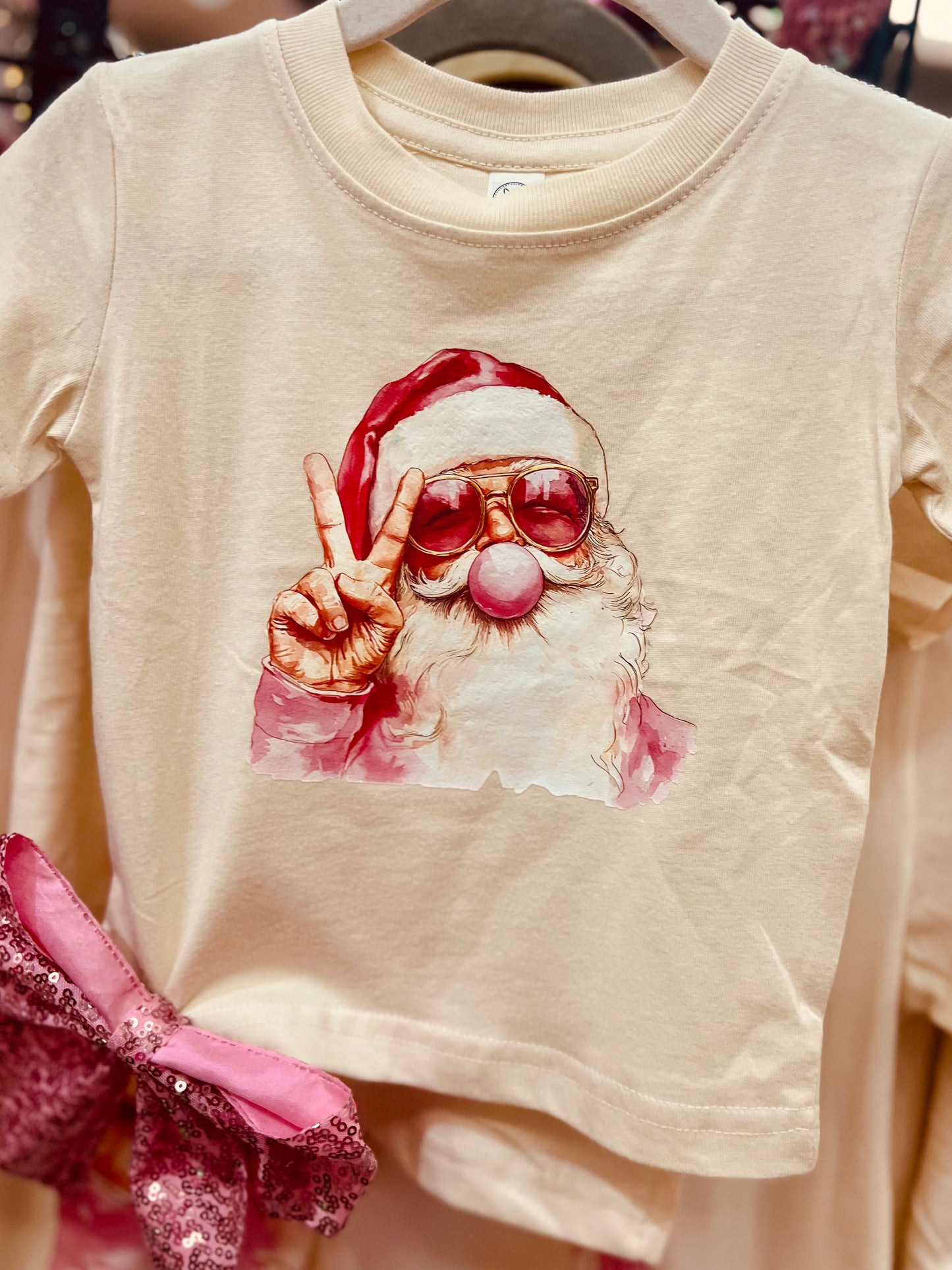 Santa Bubble Peace Tee