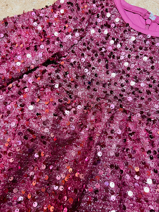 Mauve Sequin Party Dress