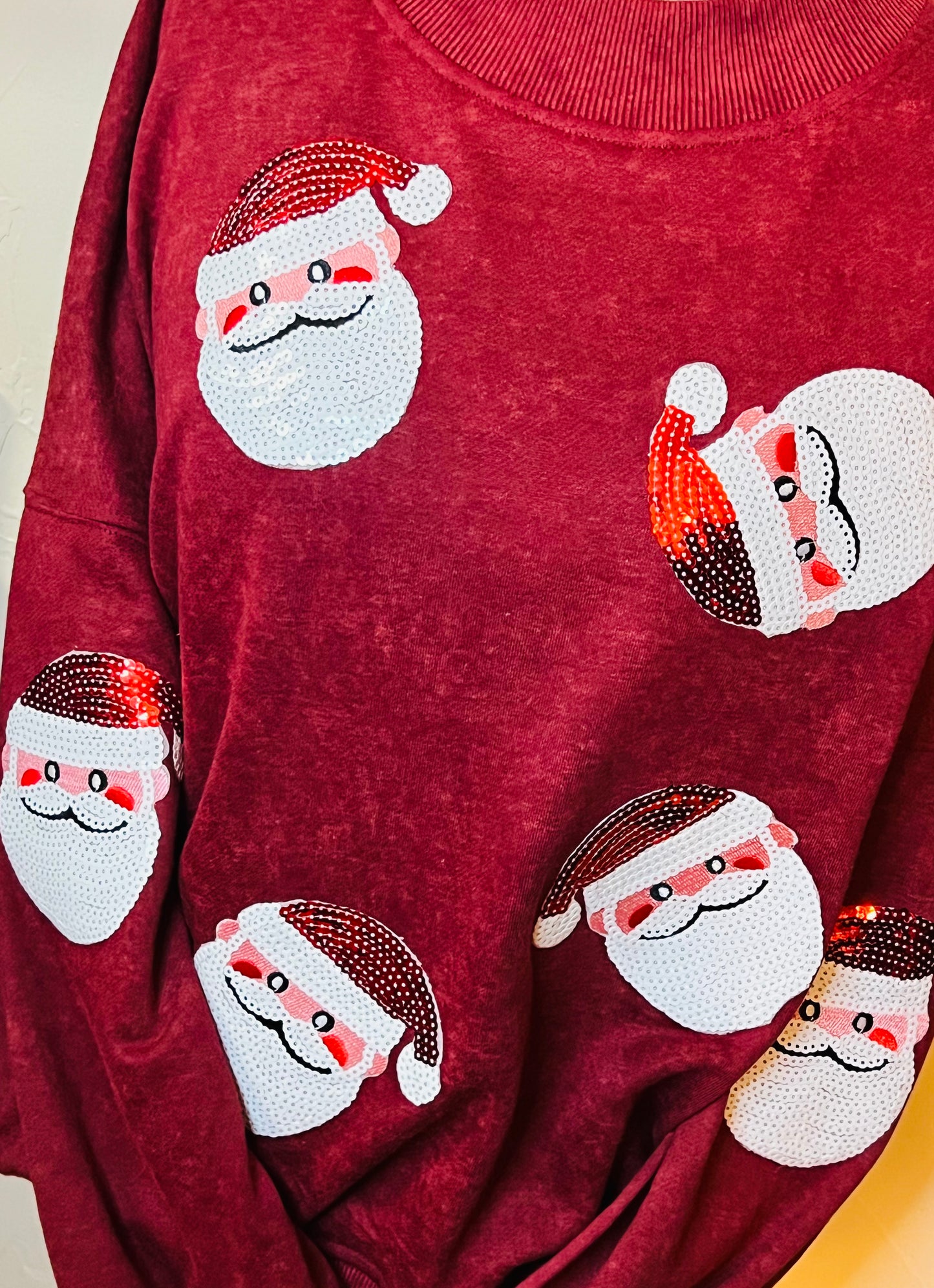 Maroon Santa Sweater