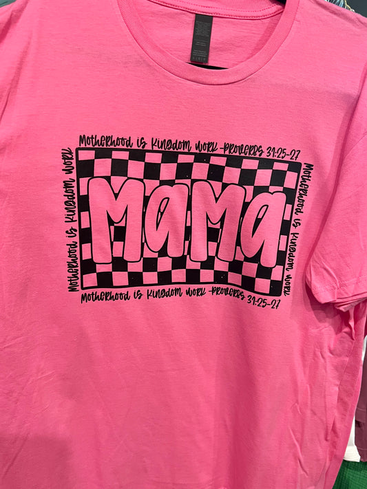 Checkered MAMA Scripture Tee