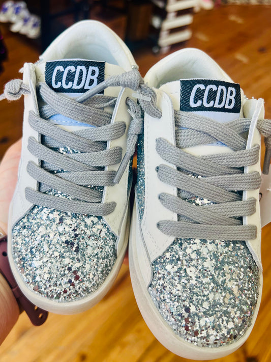 Silver Sequin Toddler/Girls Shoes