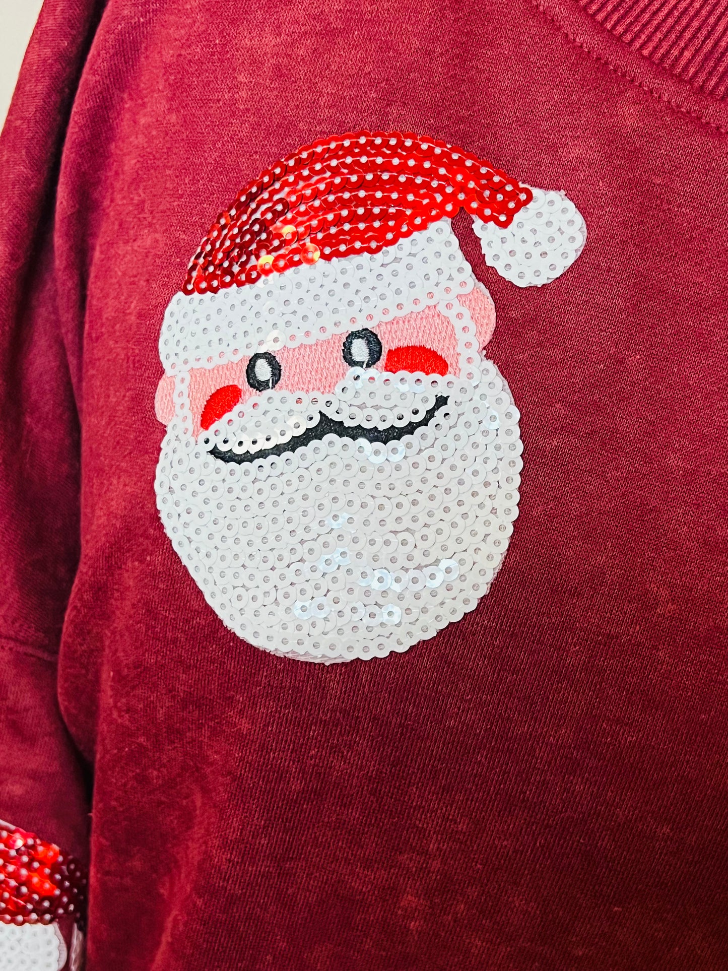 Maroon Santa Sweater
