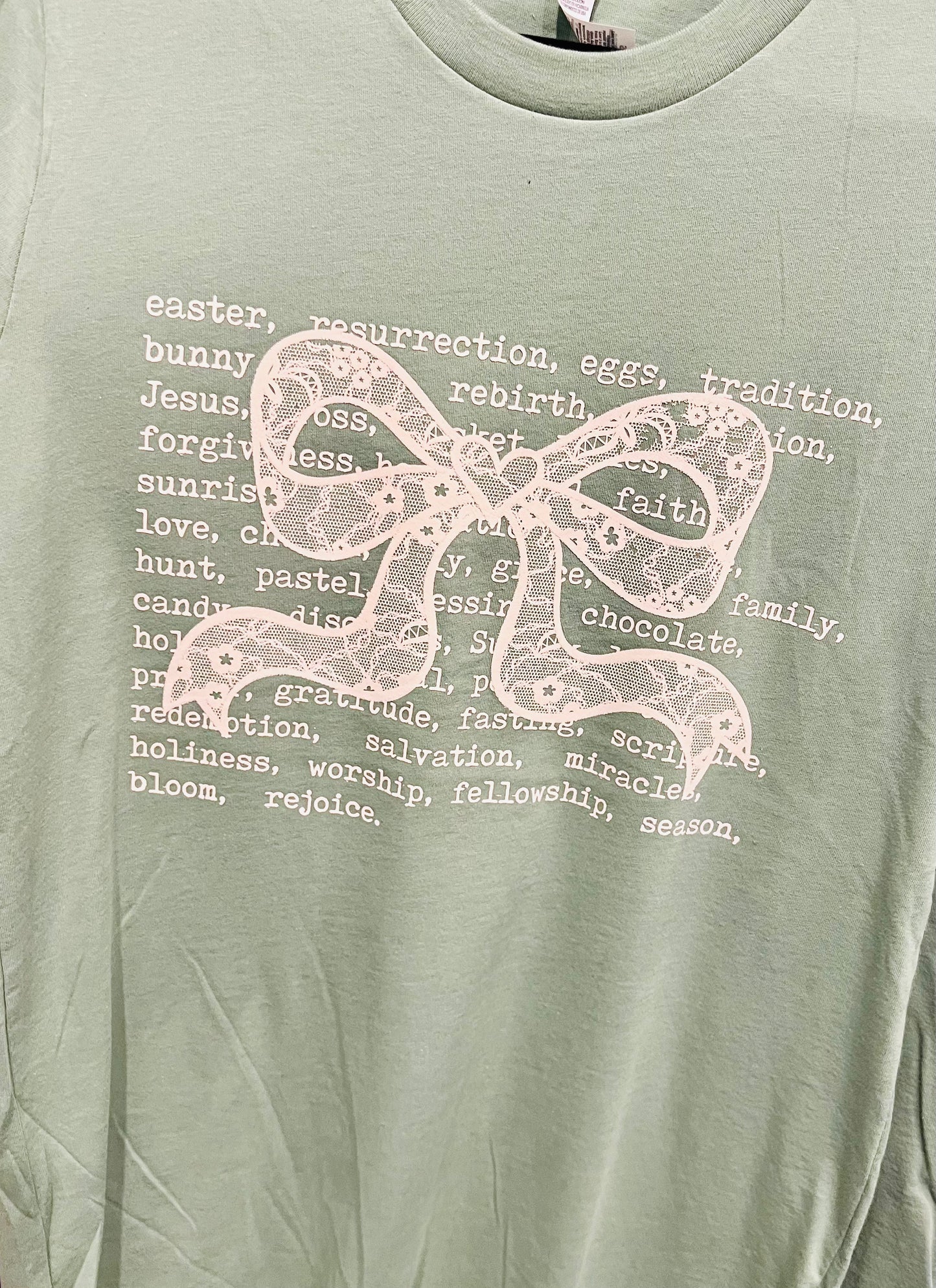 Easter Bow Sage Tee