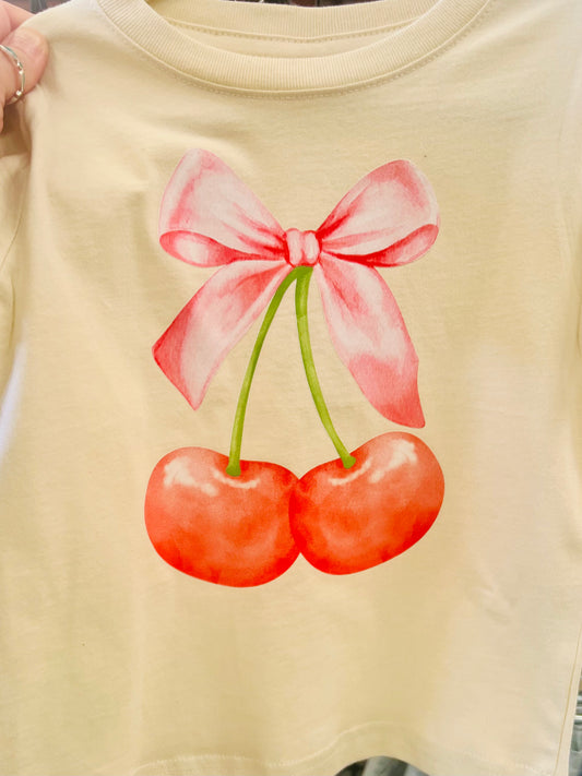 Cherry Ivory Tee