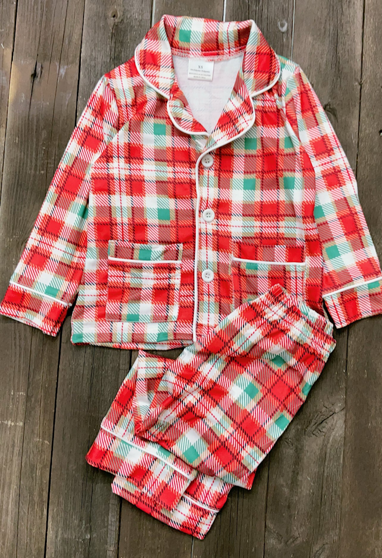 Red Plaid PJ Pant Set