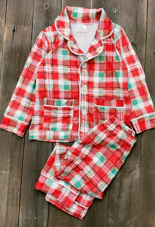 Red Plaid PJ Pant Set