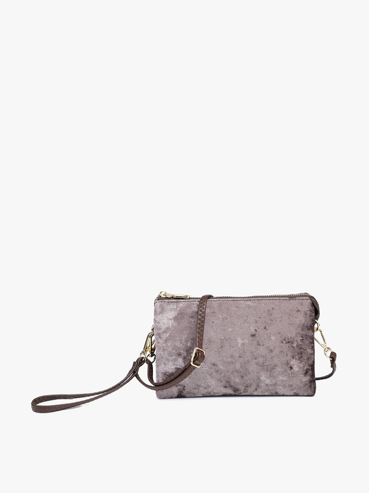 Grey Velvet Crossbody