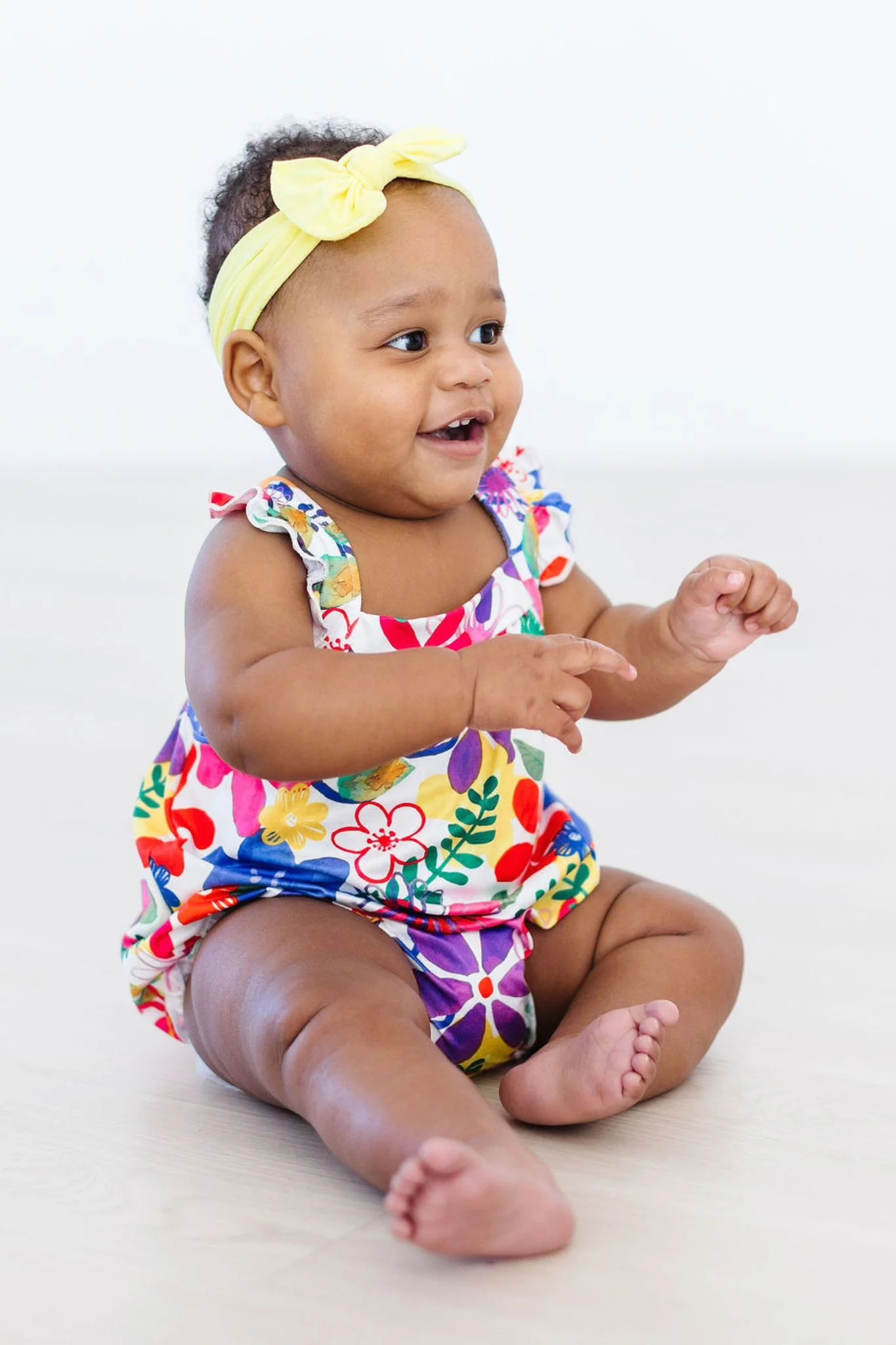 Tropical Floral Ruffle Romper