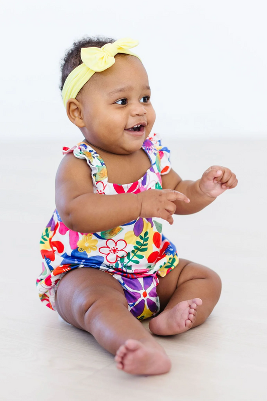 Tropical Floral Ruffle Romper