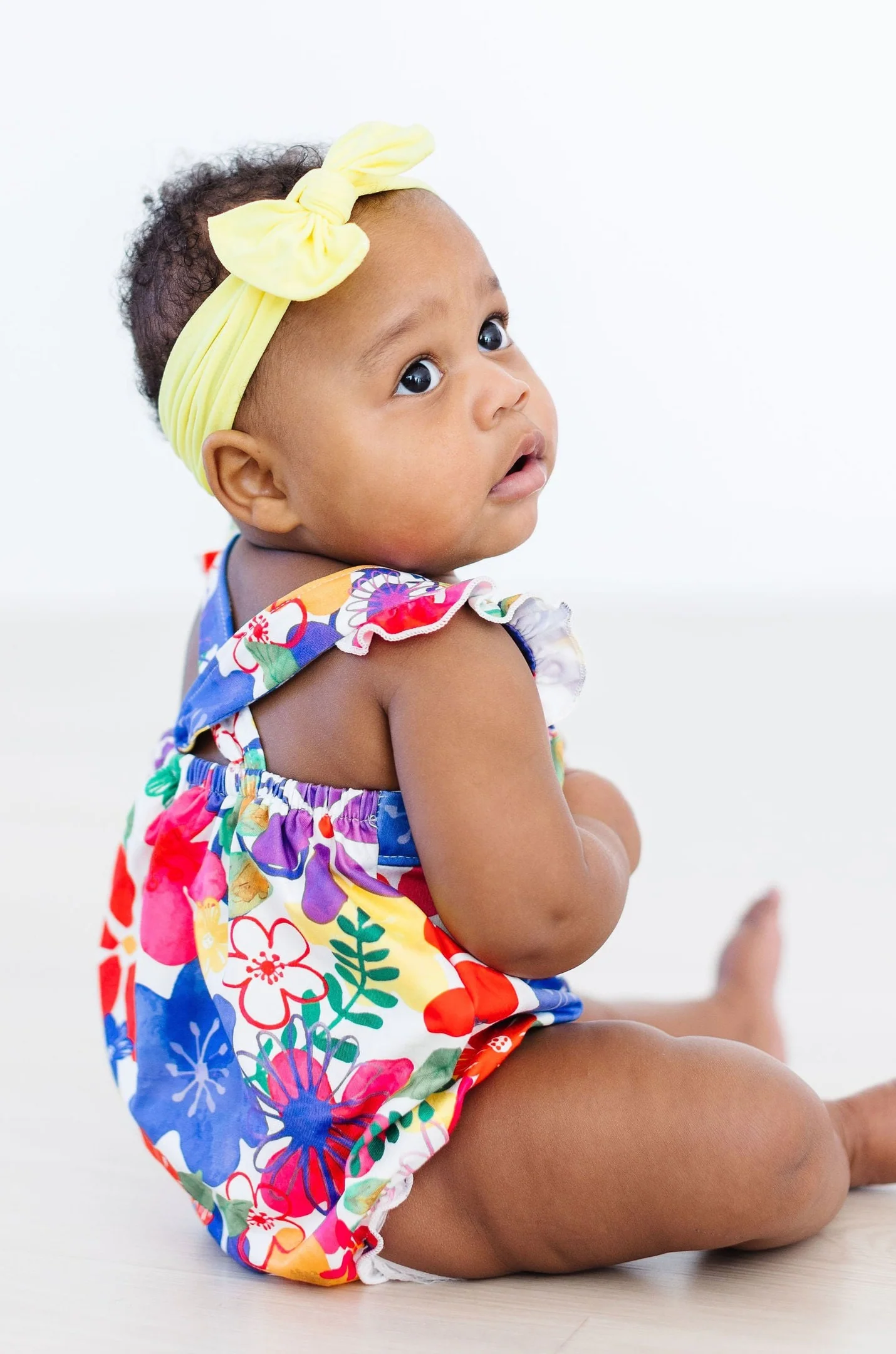 Tropical Floral Ruffle Romper