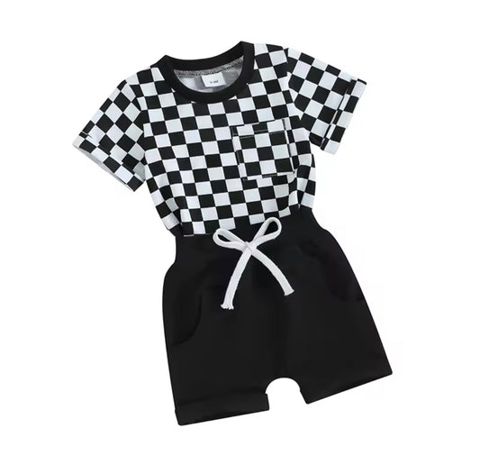 Checkered short set