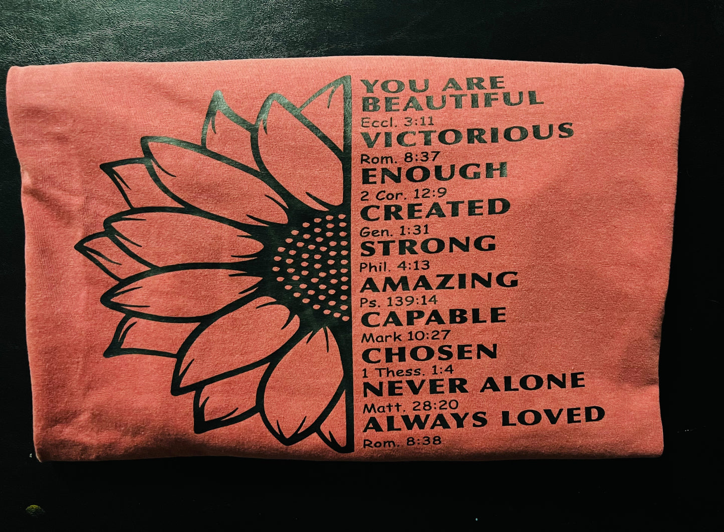 Long sleeve Comfort Colors Scripture Flower Tee