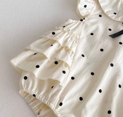 Black and White Dotted Bubble Onesie